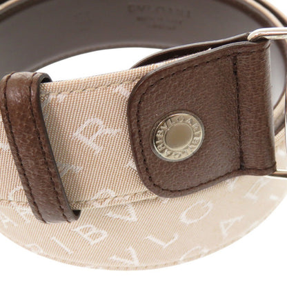Bvlgari Belt Canvas, Leather Beige Logomania Bvlgari Bvlgari 105/42