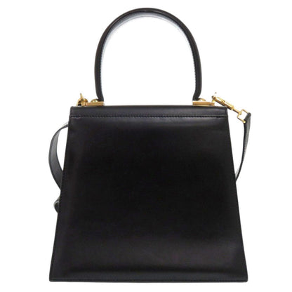 Salvatore Ferragamo Handbag Aq-212193 Leather Black Gancini Women