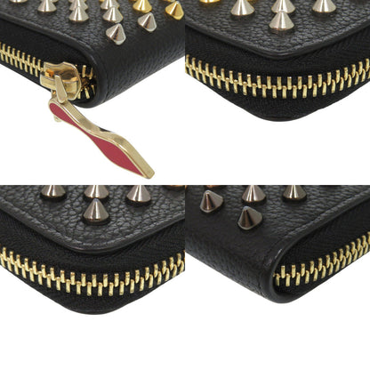 Christian Louboutin Coin Case Leather Black Studs Women