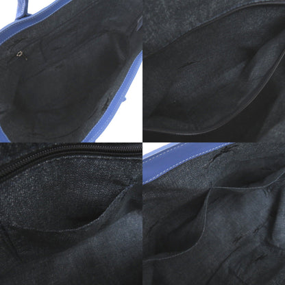 Longchamp Tote Bag Leather Blue Crocodile-Like Crocodile-Embossed Tote Bag Shoulder Tote Rozo Women