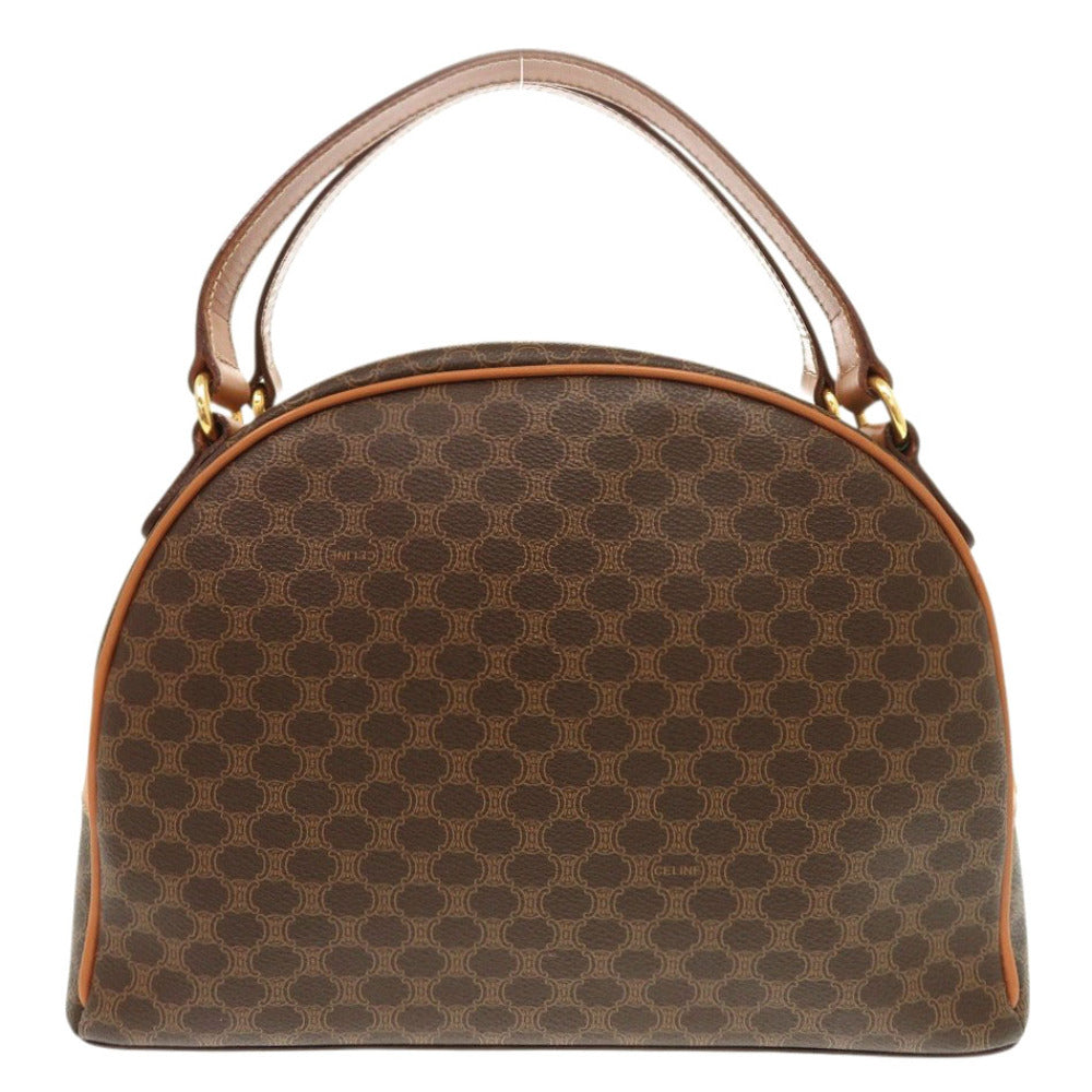 Celine Handbag Pvc, Leather Brown Macadam Women