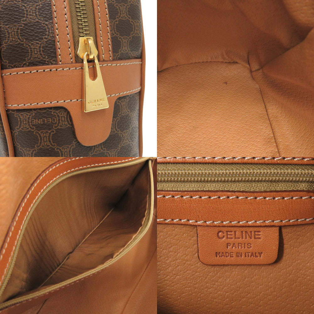 Celine Handbag Pvc, Leather Brown Macadam Women