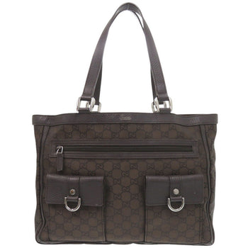 Gucci Tote Bag 268639 Nylon Brown Abbey Women