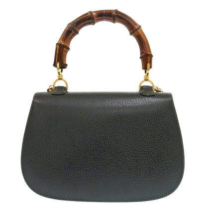 Gucci Handbag 000 29 0633 Leather Green Bamboo Women