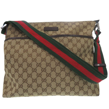 Gucci Shoulder Bag 189751 Gg Canvas Beige Shoulder Bag Sherry Line Women
