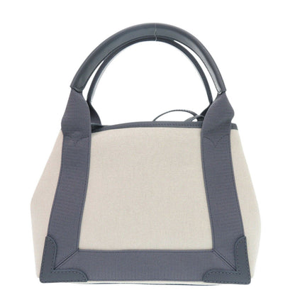 Balenciaga Handbag 390346 Canvas, Leather Gray Navy Cabas Xs Women