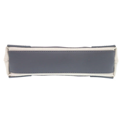 Balenciaga Handbag 390346 Canvas, Leather Gray Navy Cabas Xs Women