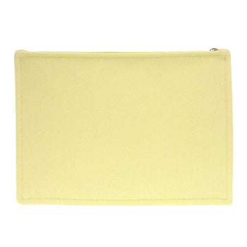 Hermes Pouch Cotton Yellow H Tissage Flat Pouch Women