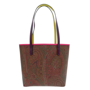 Etro Tote Bag 0N457 Cotton Brown Paisley Pattern Women