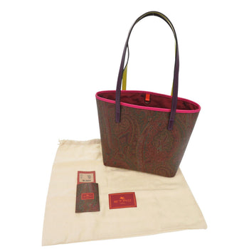 Etro Tote Bag 0N457 Cotton Brown Paisley Pattern Women