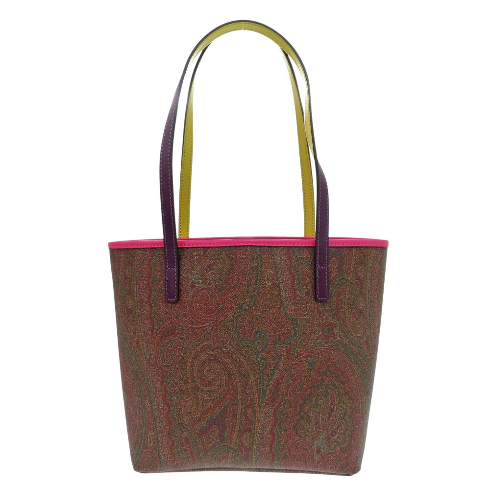 Etro Tote Bag 0N457 Cotton Brown Paisley Pattern Women