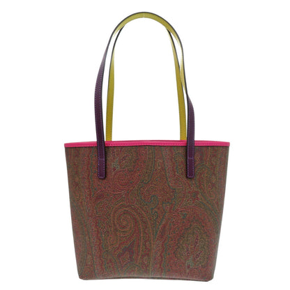 Etro Tote Bag 0N457 Cotton Brown Paisley Pattern Women