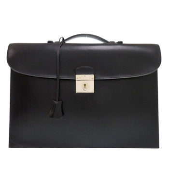 Hermes Business Bag Box Scarf Black Briefcase Kirius Mens