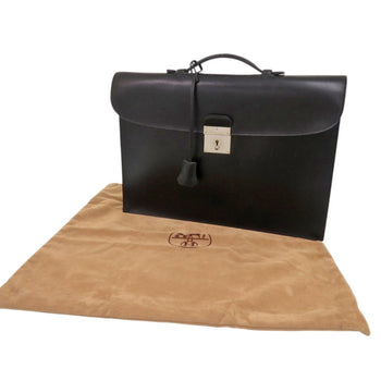 Hermes Business Bag Box Scarf Black Briefcase Kirius Mens