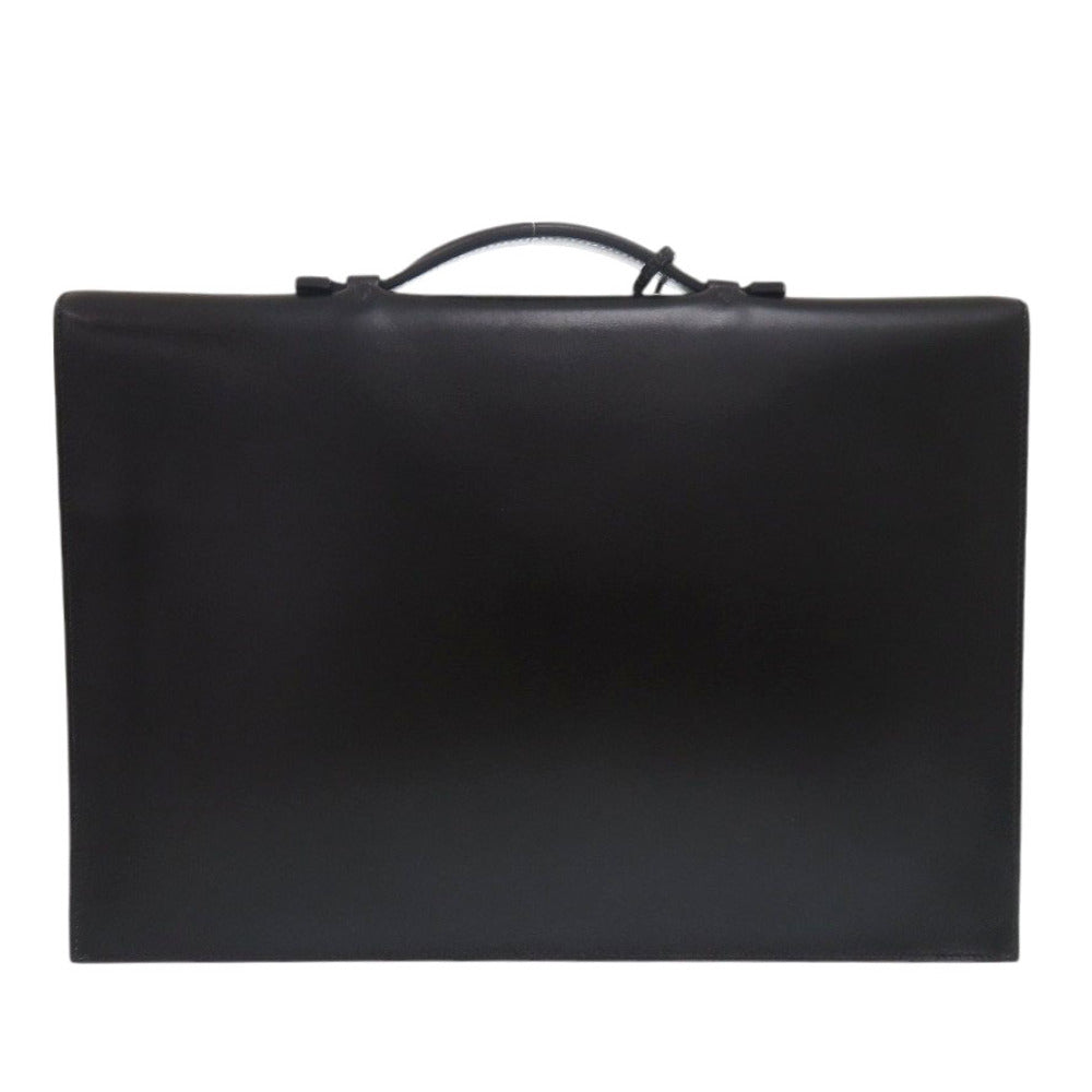 Hermes Business Bag Box Scarf Black Briefcase Kirius Mens