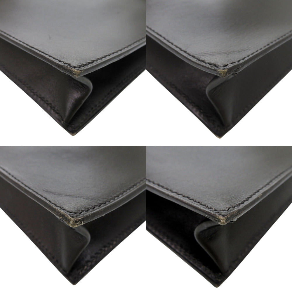 Hermes Business Bag Box Scarf Black Briefcase Kirius Mens