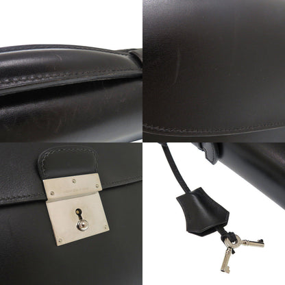 Hermes Business Bag Box Scarf Black Briefcase Kirius Mens
