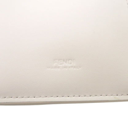 Fendi Pouch Mouton, Leather White Phone Holder Bag Charm Women