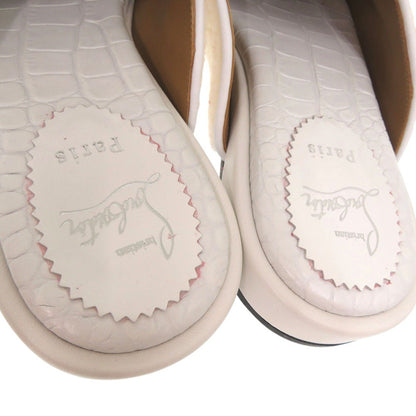 Christian Louboutin Other Shoes Mouton White Room Shoes, Crocodile Embossed Coolito Donna Flat Mens
