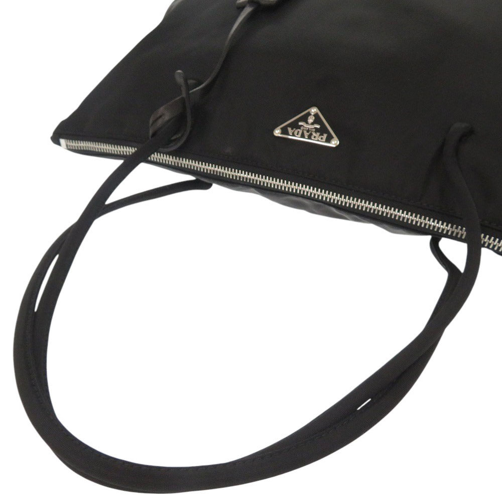 Prada Tote Bag Nylon Black Triangle Logo Women