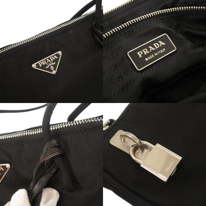 Prada Tote Bag Nylon Black Triangle Logo Women