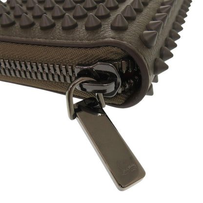 Christian Louboutin Long Wallet Purse 1165044 Leather Black Zip Around Panettone Women