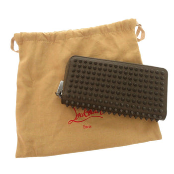 Christian Louboutin Long Wallet Purse 1165044 Leather Black Zip Around Panettone Women