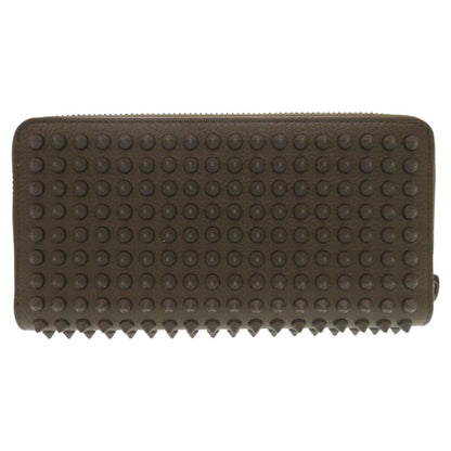 Christian Louboutin Long Wallet Purse 1165044 Leather Black Zip Around Panettone Women