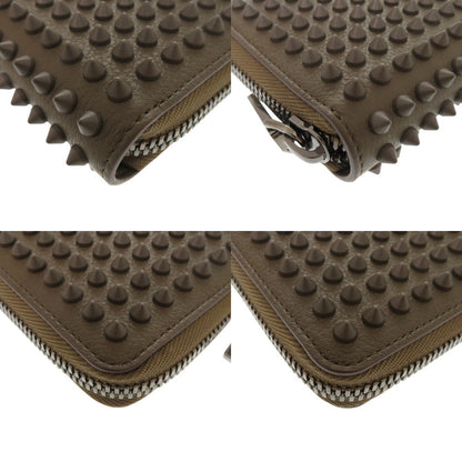 Christian Louboutin Long Wallet Purse 1165044 Leather Black Zip Around Panettone Women