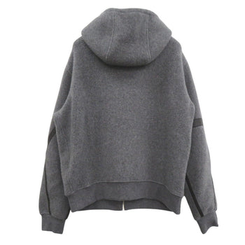 Hermes Hoodie 32-5733 Wool Gray Knitted Hooded Zip-Up Hoodie Mens M