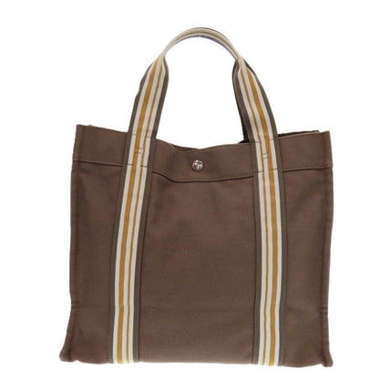Hermes Tote Bag 2201-20 Canvas Brown Sac De Platage