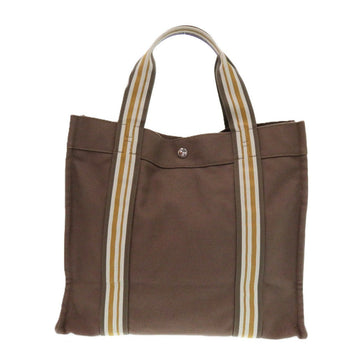 Hermes Tote Bag 2201-20 Canvas Brown Sac De Platage