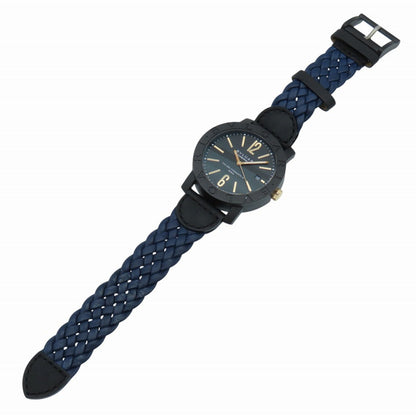 Bvlgari Watches Mechanical Automatic Bb40Cl Carbon, Leather Black Bulgari Bulgari Carbon Gold Black
