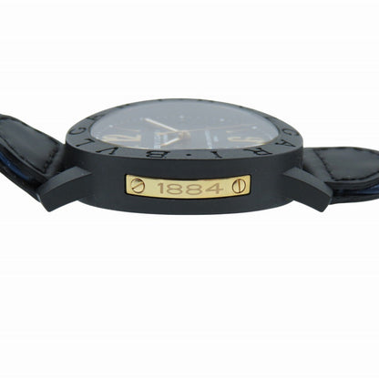 Bvlgari Watches Mechanical Automatic Bb40Cl Carbon, Leather Black Bulgari Bulgari Carbon Gold Black