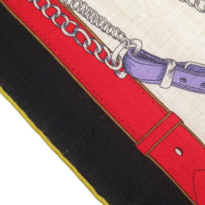 Hermes Scarf Cashmere, Silk Black Carre140 Chevaux Deschenes
