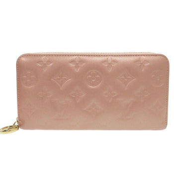 Louis Vuitton Long Wallet Purse M81708 Lambskin Rose Gold Monogram Emboss Women