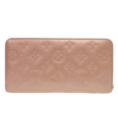 Louis Vuitton Long Wallet Purse M81708 Lambskin Rose Gold Monogram Emboss Women