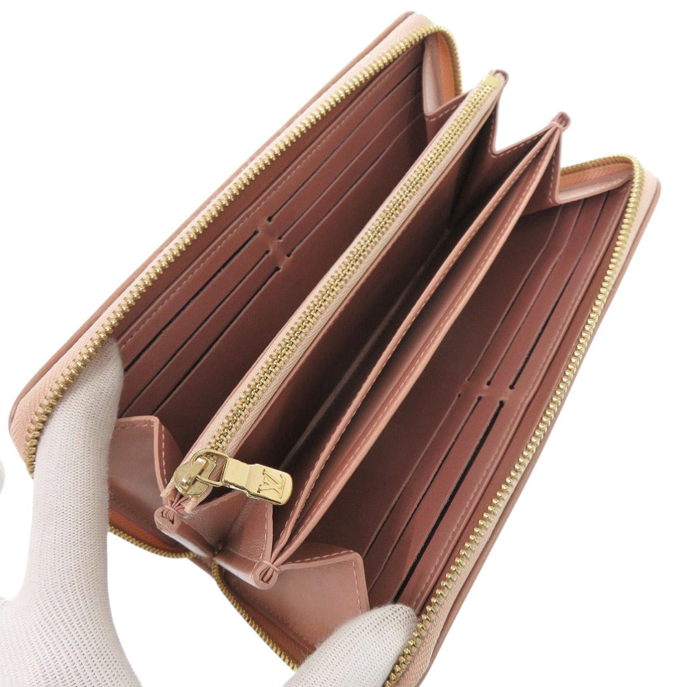 Louis Vuitton Long Wallet Purse M81708 Lambskin Rose Gold Monogram Emboss Women