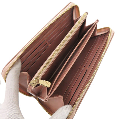 Louis Vuitton Long Wallet Purse M81708 Lambskin Rose Gold Monogram Emboss Women
