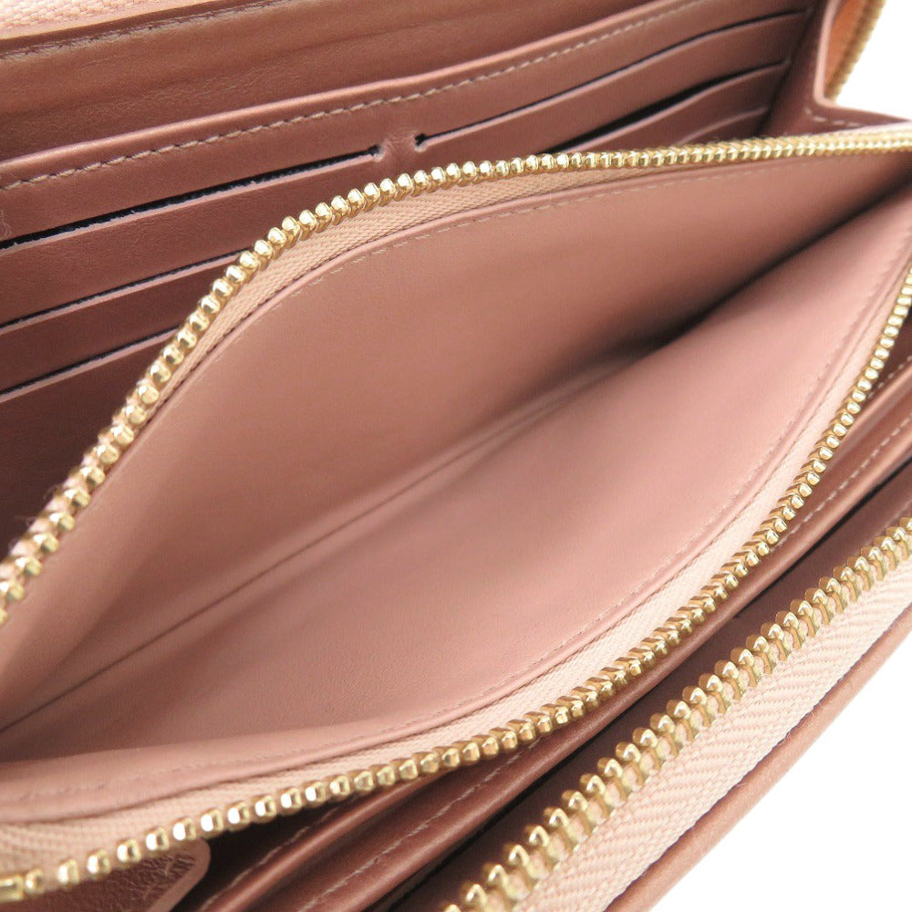 Louis Vuitton Long Wallet Purse M81708 Lambskin Rose Gold Monogram Emboss Women