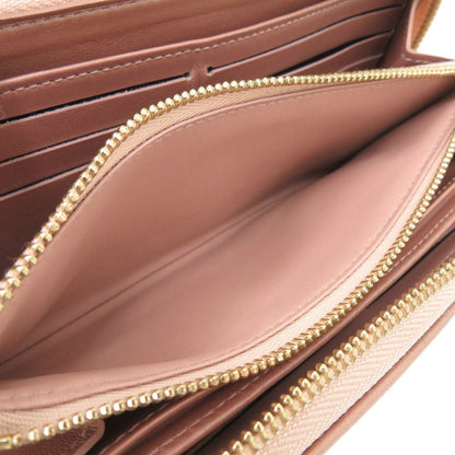 Louis Vuitton Long Wallet Purse M81708 Lambskin Rose Gold Monogram Emboss Women