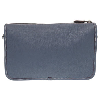 Coach Shoulder Bag Leather Navy X Peanuts Snoopy With Mini Pouch Women