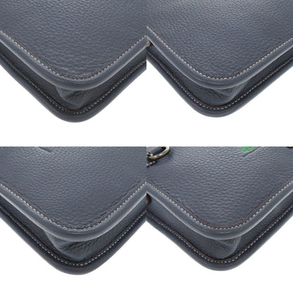 Coach Shoulder Bag Leather Navy X Peanuts Snoopy With Mini Pouch Women