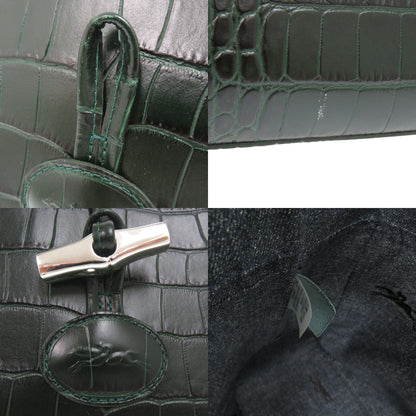 Longchamp Handbag Leather Green Rozo