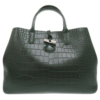 Longchamp Handbag Leather Green Rozo