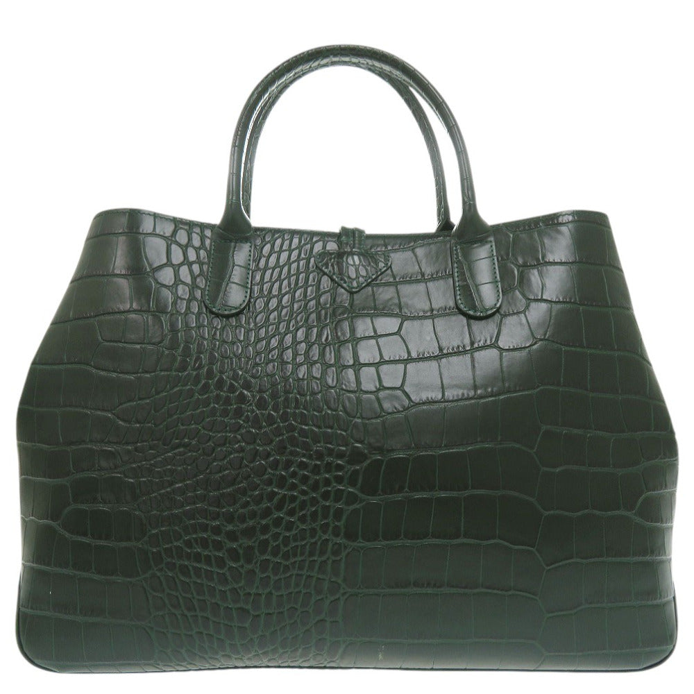 Longchamp Handbag Leather Green Rozo