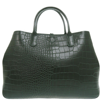 Longchamp Handbag Leather Green Rozo