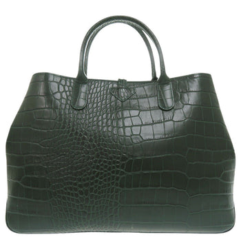 Longchamp Handbag Leather Green Rozo