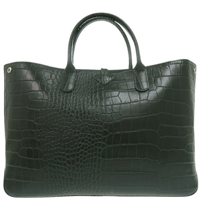 Longchamp Handbag Leather Green Rozo