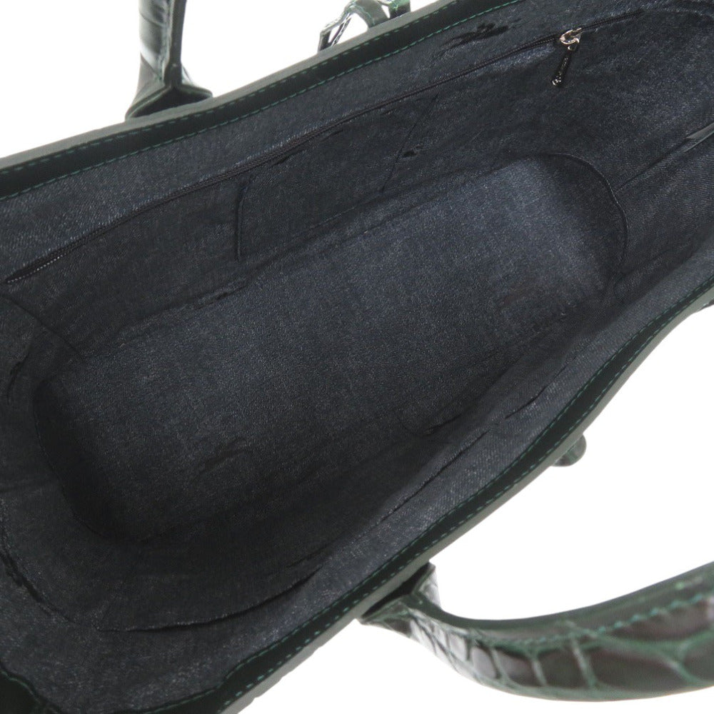 Longchamp Handbag Leather Green Rozo